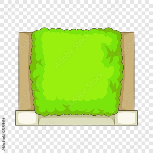 Green fence icon. Cartoon illustration of green fence vector icon for web