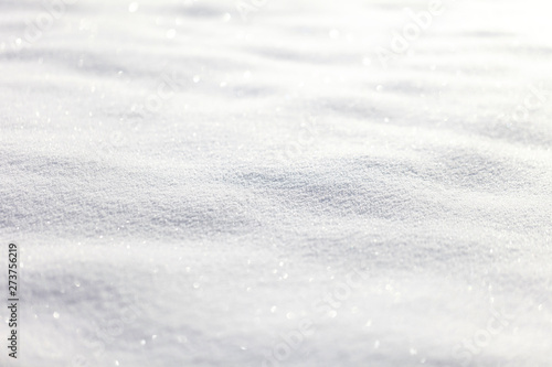Obraz na plátně Beautiful sunny bright snow texture winter season copy space background