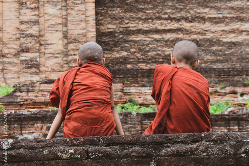 young monks in Burma photo