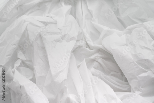 White Plastic Bag Texture. Abstract Wrinkled Background of Plastic Garbage