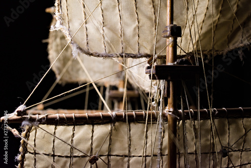 Slika na platnu modeling: English brig - wooden sailing ship