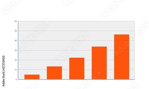 bar chart. growing trend concept diagram in flat style