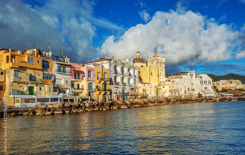 Ischia town waterfront, Naples, Italy