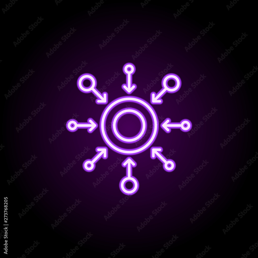 Decentralized neon icon. Elements of bitcoin blockchain set. Simple icon for websites, web design, mobile app, info graphics Decentralized neon icon. Elements of bitcoin blockchain set. Simple icon for websites, web design, mobile app, info graphics