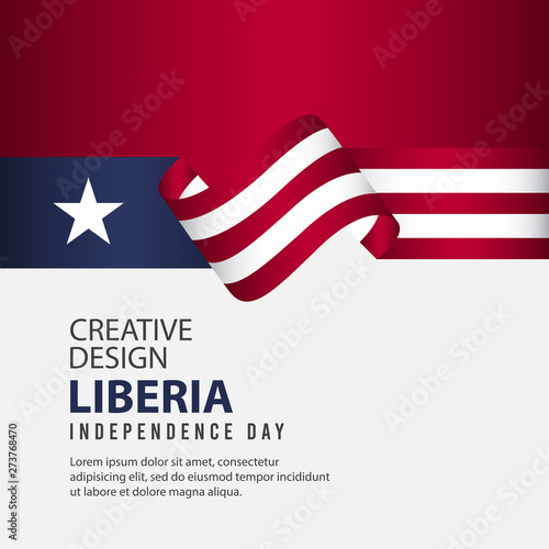 Liberia Independent Day Poster Creative Design Illustration Vector Template