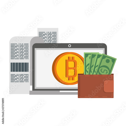 Bitcoin cryptocurrency digital money symbols