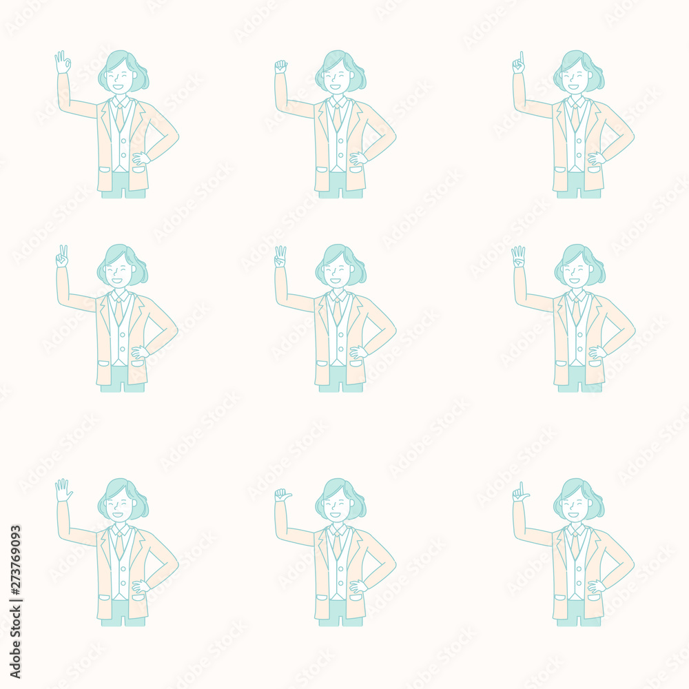 Set of business people working character vector design. no2 Set of business people working character vector design. no2