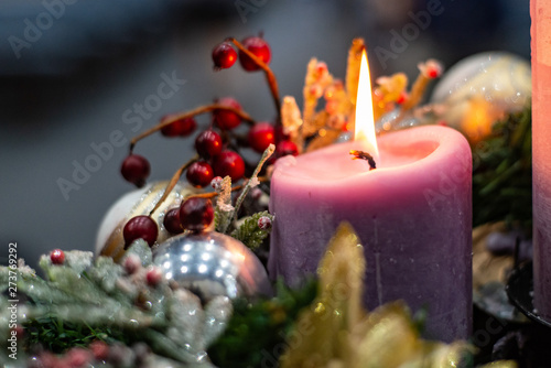 christmas decoration with candle