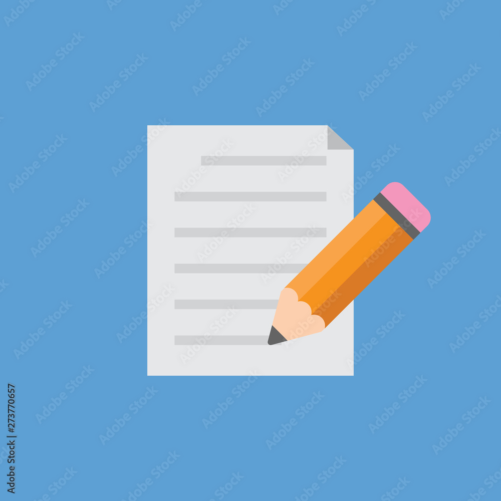 Writing a letter icon flat design vector illustration Writing a letter icon flat design vector illustration
