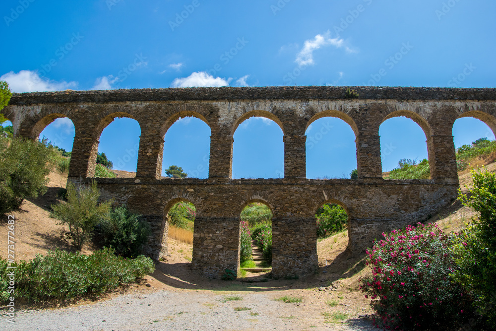 The Roman Aqueduct of Almunecar, Spain