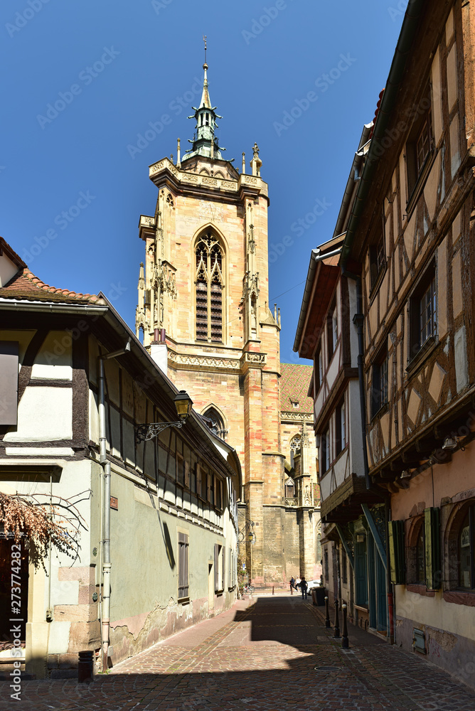 Church of St. Martin. Town of Colmar, Haut-Rhin, Alsace, France.