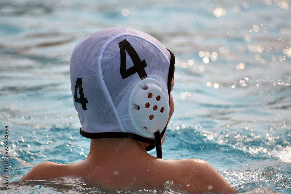 Water Polo Player Floating In The Pool Stock Photo Adobe Stock