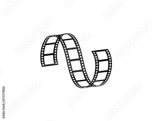 blank old filmstrip illustration vecto