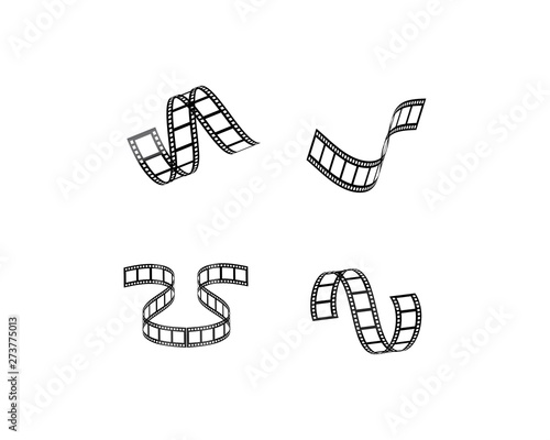 blank old filmstrip illustration vecto