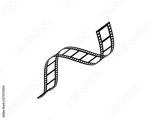 blank old filmstrip illustration vecto