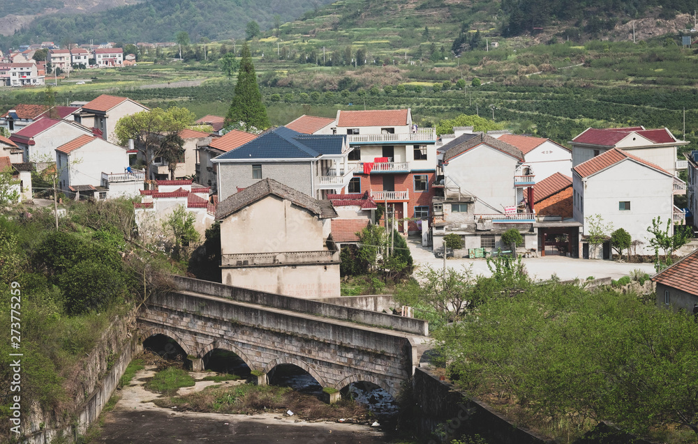 The  village of the suburb in China.