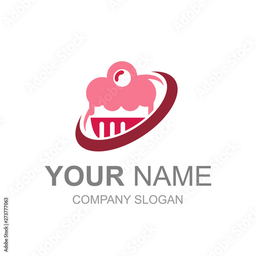 cake logo is delicious and healthy, logo ready to use