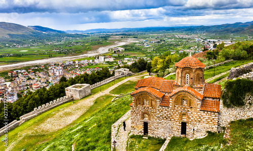 Holy Trinity Church at the Berat Citadel in Albania photo