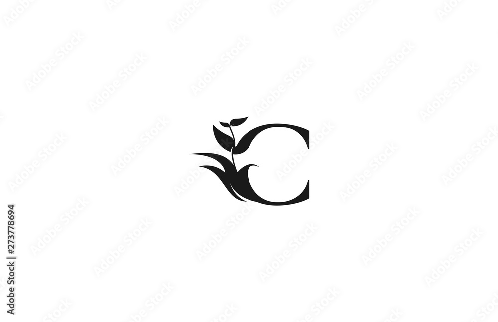 Fototapeta premium creative letter C abstract monogram flourishes ornament logotype vector