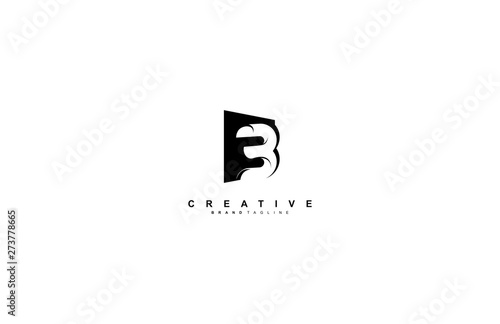 Creative Initial Number 3 Style Geometric Logotype