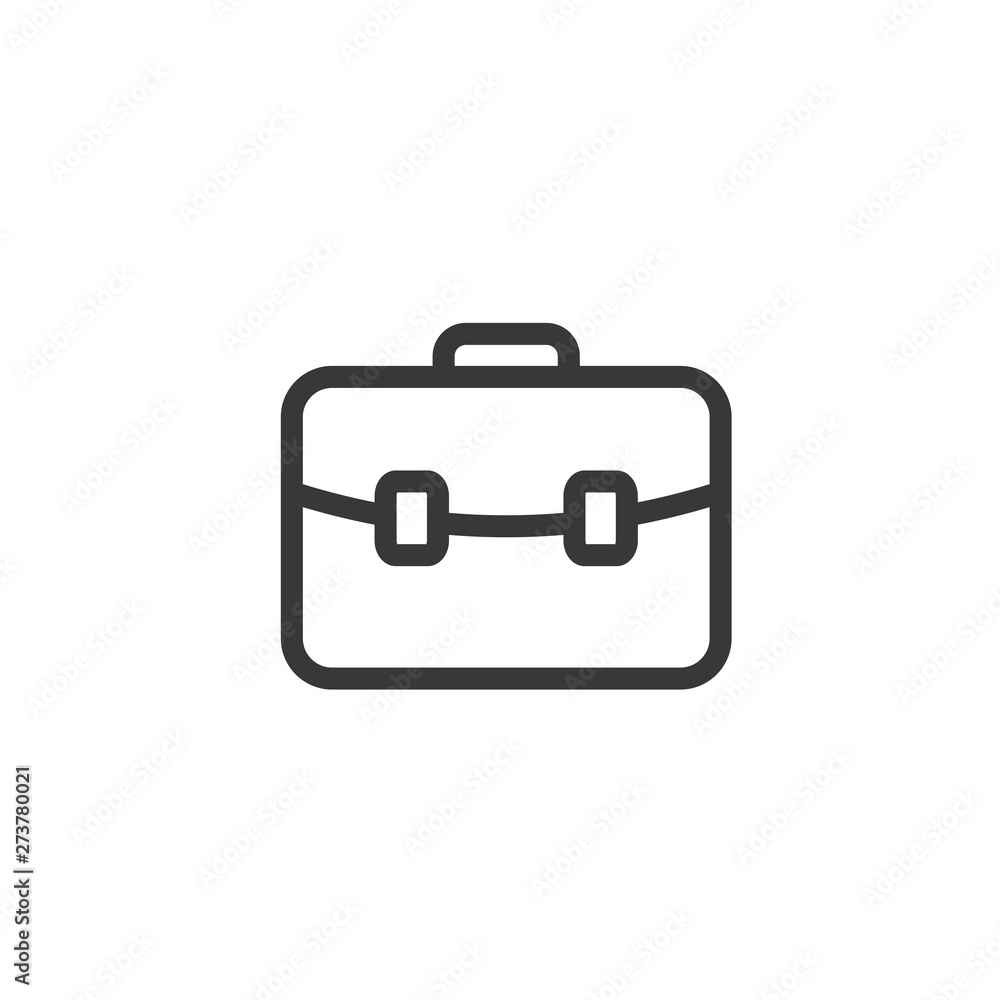 Briefcase icon. Bag symbol. Flat vector sign isolated on white background. Simple vector illustration for graphic and web design. Briefcase icon. Bag symbol. Flat vector sign isolated on white background. Simple vector illustration for graphic and web design.