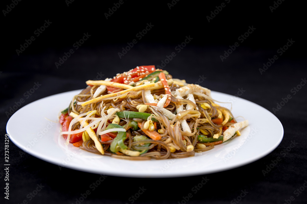 Bean Sprout, glass noodle with vegetables Bean Sprout, glass noodle with vegetables