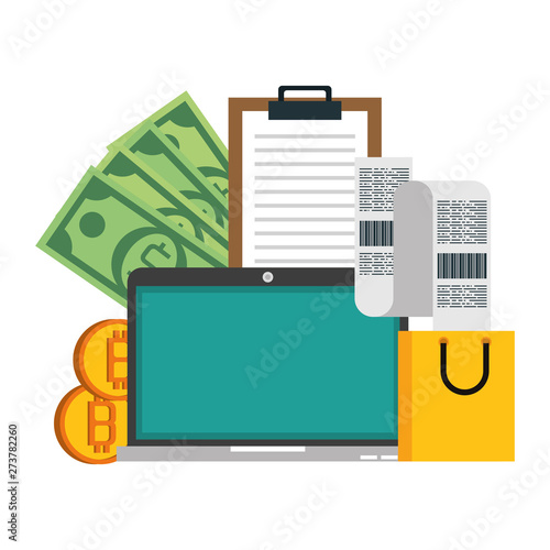 Bitcoin cryptocurrency online payment symbols