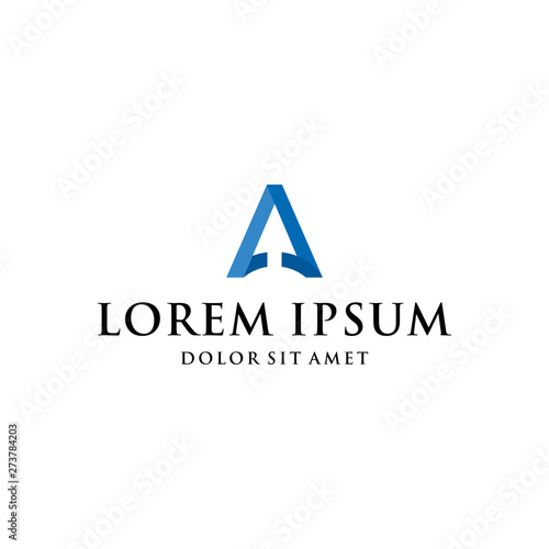 letter A business logo template vector icon illustration