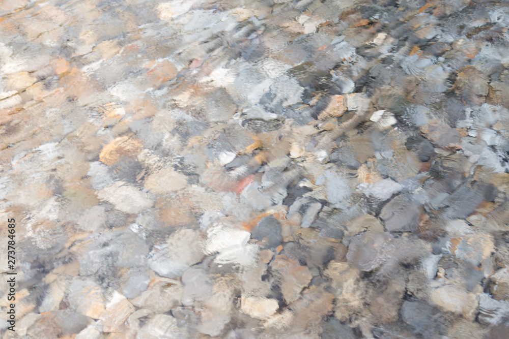 Image of surface water with rocks underwater