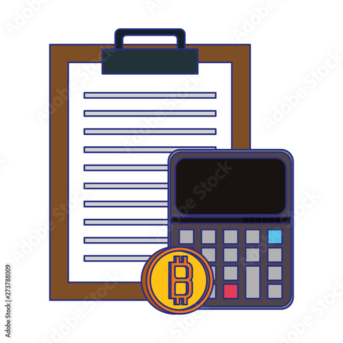 Bitcoin cryptocurrency digital money symbols blue lines