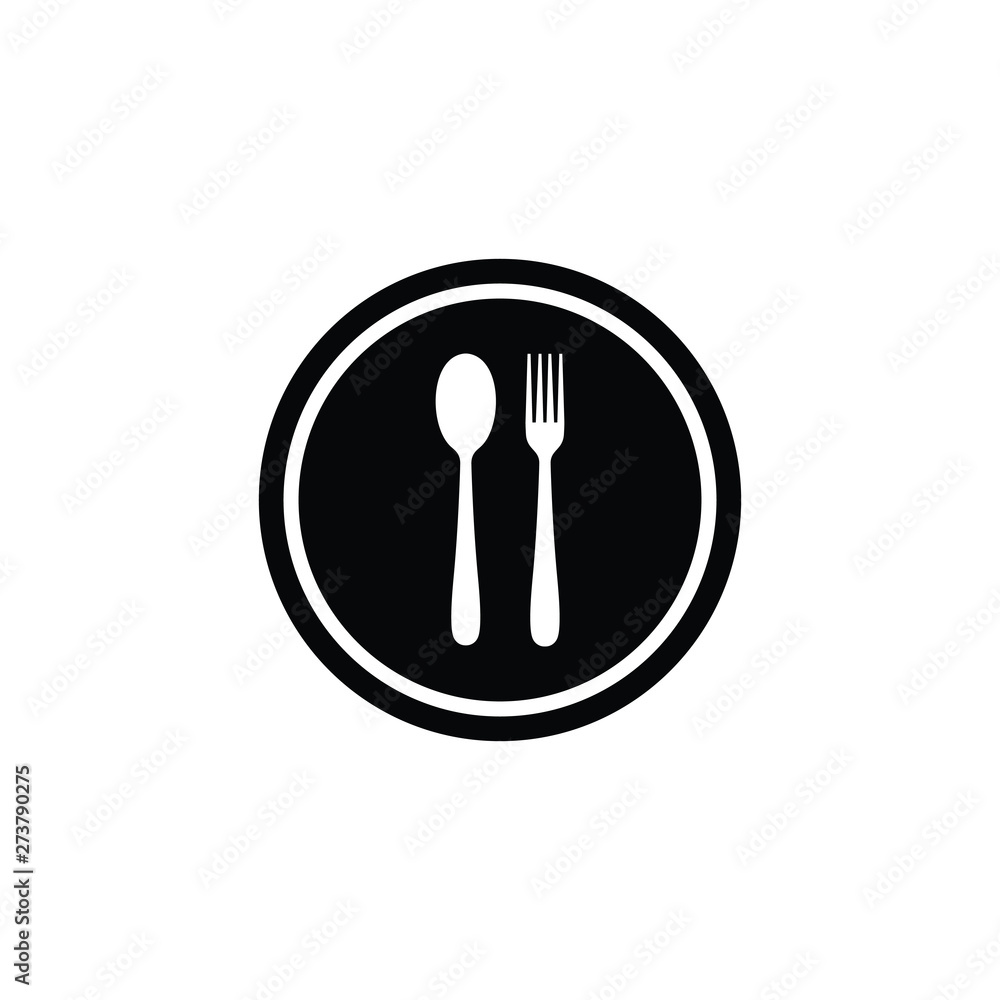 Fork and Spoon Restaurant Icon Fork and Spoon Restaurant Icon