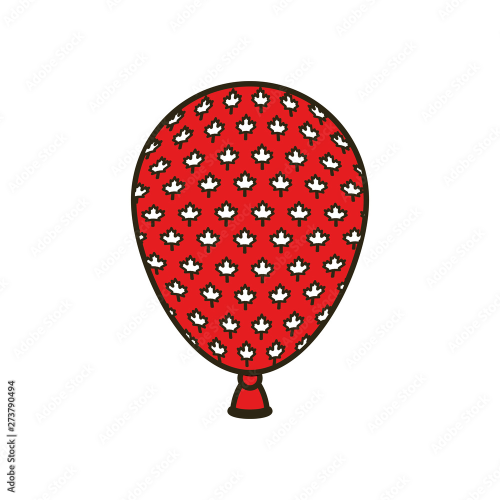 Maple leaf balloon and canada symbol design Maple leaf balloon and canada symbol design