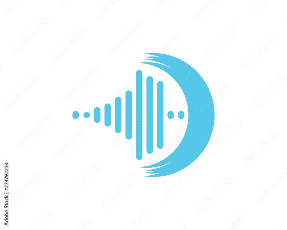 Audio Sound logo template wave design concept icon Audio Sound logo template wave design concept icon