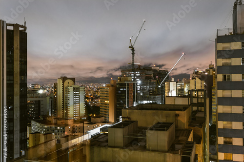 Cityscape in Sao Paulo, SP, Brazil at night