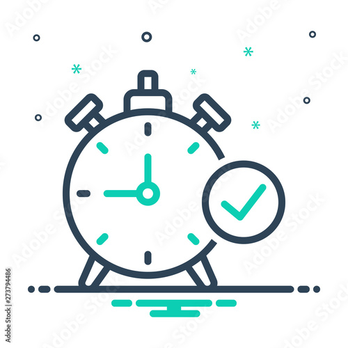 mix icon for time check symbol 