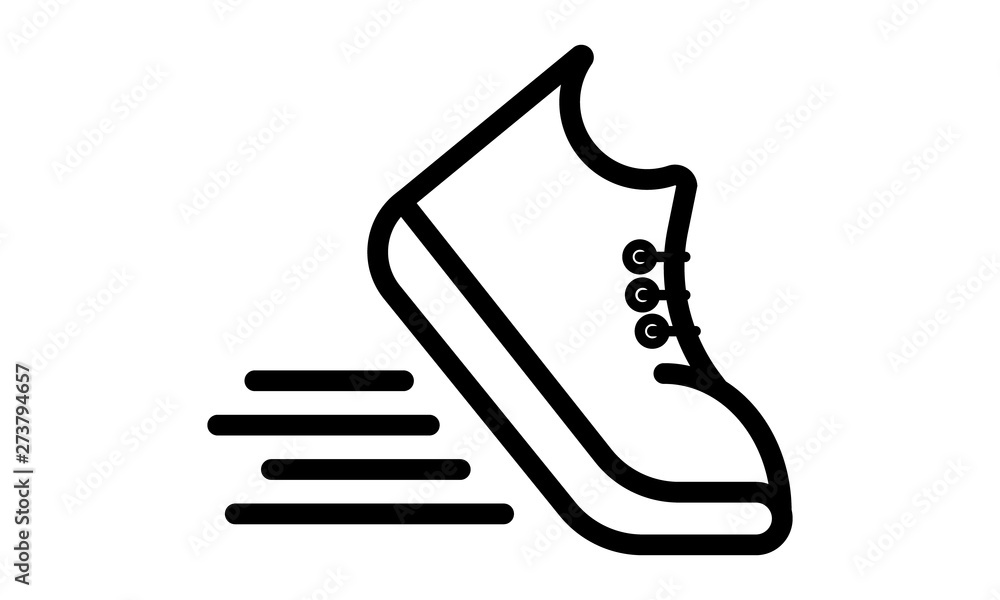 Running shoes icon for sports and fitness concepts Running shoes icon for sports and fitness concepts