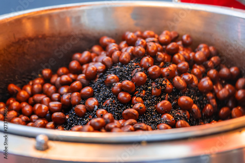 Cooking chinese styke Chestnut in Coffee Oven photo