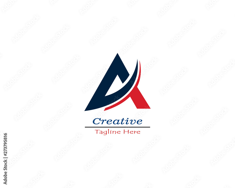 Business letter A logo design Business letter A logo design