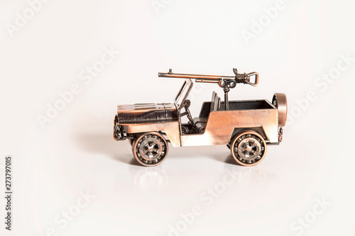 antique showpiece metal car & jeep