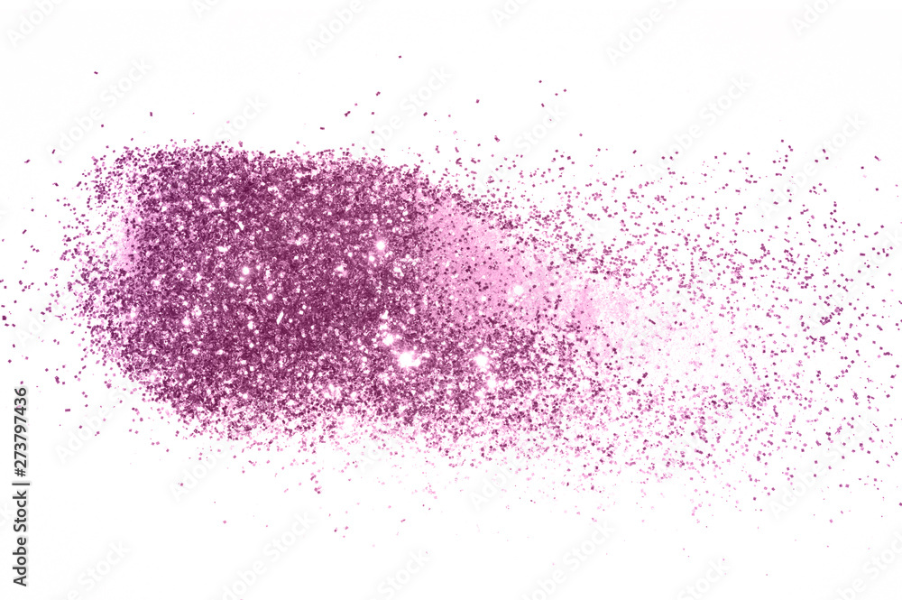 Purple glitter sparkles on white background. Beautiful abstract backdrop for vip design, fashion, make up, nail art, shopping, cards design, beauty concept Purple glitter sparkles on white background. Beautiful abstract backdrop for vip design, fashion, make up, nail art, shopping, cards design, beauty concept
