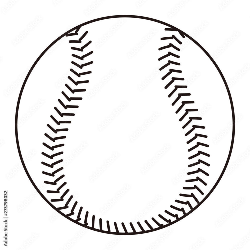 野球のボール Baseball Ball イラスト ぬりえ Stock ベクター Adobe Stock