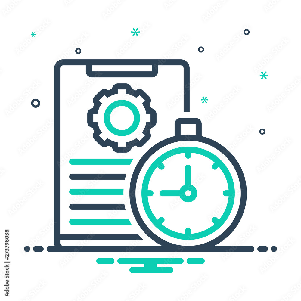 Fototapeta premium mix icon for time management 