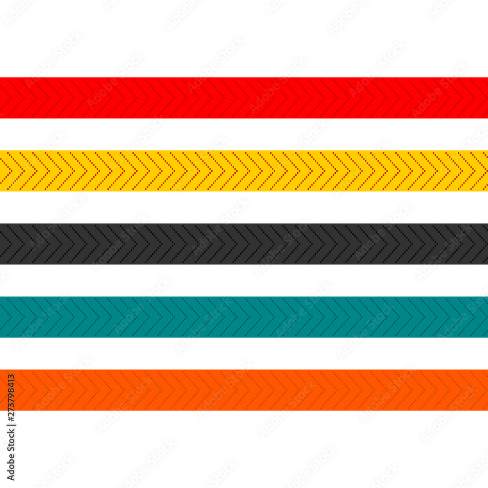 Obraz premium Seamless lines set with the pattern - Vector