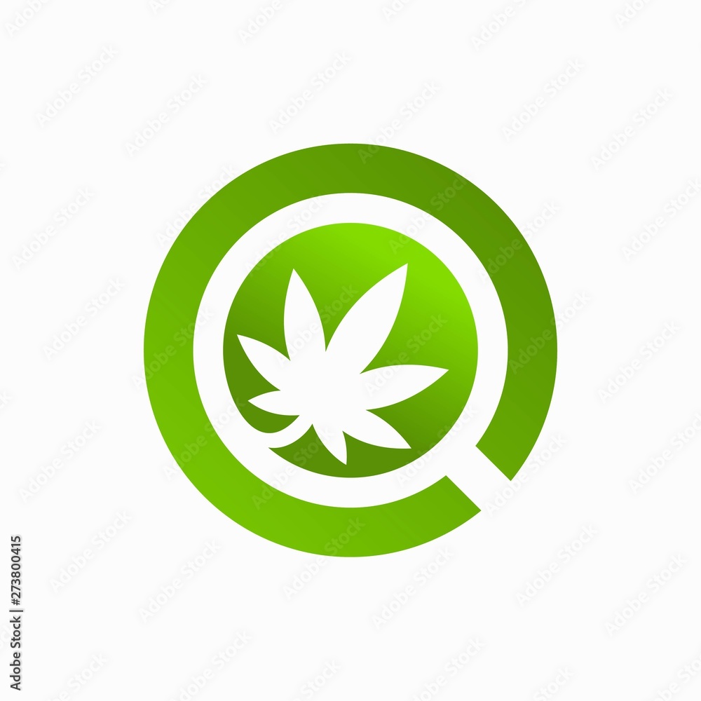marijuana logo and magnifying glass marijuana logo and magnifying glass