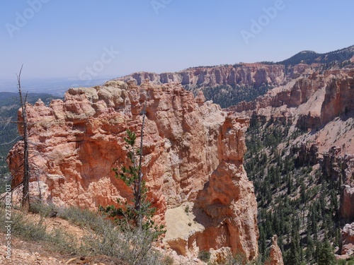 Beautiful view of natural wonders and land formations at Black Brich Canyon, Bryce Canyon National Park in Utah. 