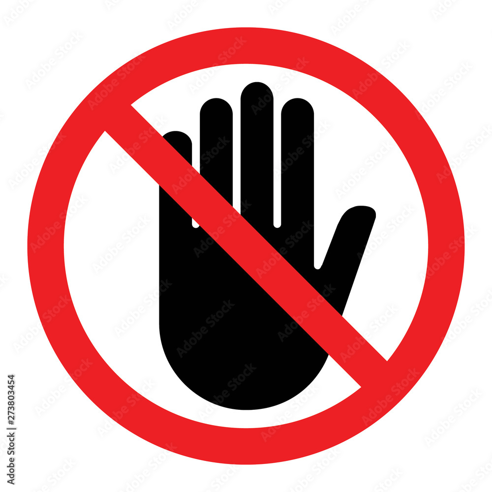 stop hand forbidden sign stop hand forbidden sign