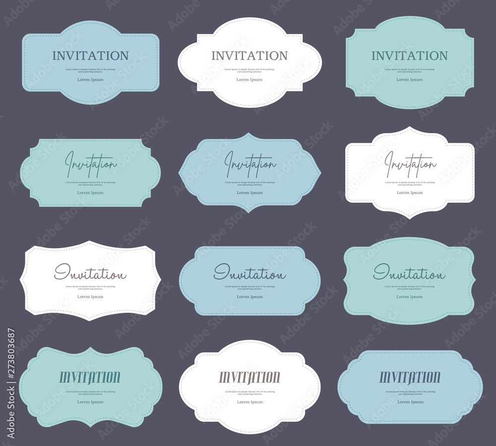 Flat design of labels, ribbon banners, Banner Web Sticker illustration.