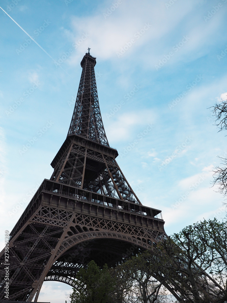 Eiffel Tower of Paris, popular place for tourists