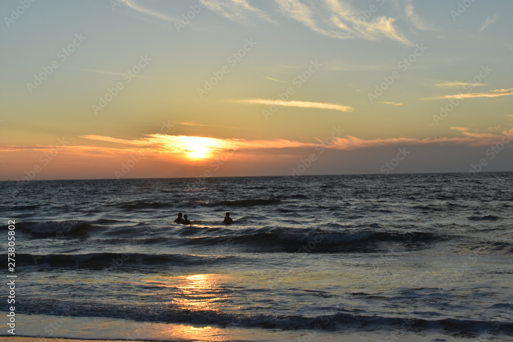 Waimea Beach at Sunset Oahu Island Hawaii USA 