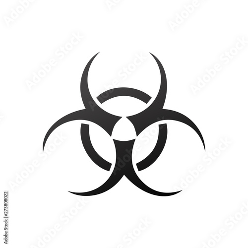 Biohazard Symbol - Vector Icon - Isolated On White Background
